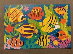 Vintage American Greetings Corp AGC Tropical Fish Sticker Sheet