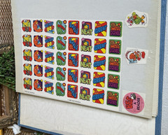 Vintage Sticker Collection Binder Fair Condition Holographic 80s 90s Nostalgia