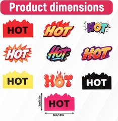 1000Pcs Rave Hot Stickers for Music Festivals, Flame Fire Labels | Colorful