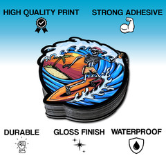 100 3inch Custom Stickers, Cut to Shape Stickers, Fast Shipping
