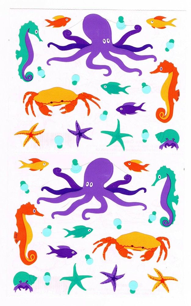 MRS GROSSMANS SEA CREATURES STICKER SHEET BN & NLA