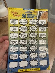 Vintage Sticker Lot 4 Packages Suzy’s Zoo, Halloween, Photo Humor Speech Bubbles
