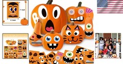 Revolutionary Pumpkin Stickers – 24 Sheets for Easy & Fun Halloween Crafts