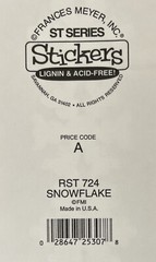 WHITE SNOWFLAKE Sticker(3pc)Frances Meyer•Christmas•Holiday•Wintertime •Icy•Cold