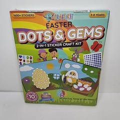 NEW SEALED $30 Easter Dots & Gems Craft Kit Crafts for Kids Ages 3-5, Kids Gem