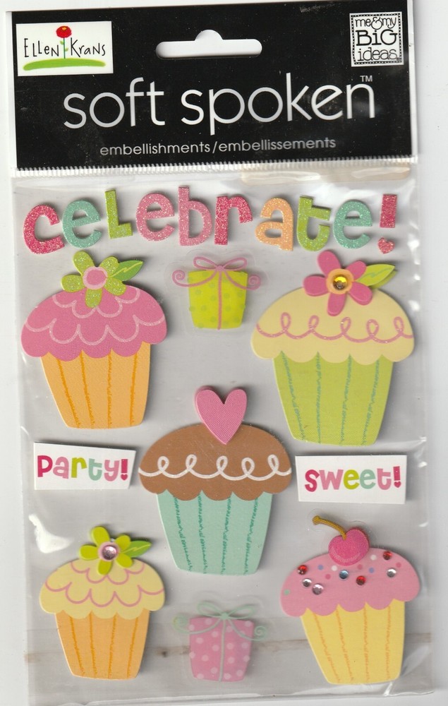 RARE! Soft Spoken by Ellen Kranz 3D SWEET CUPCAKES Theme 95839 Fast FREE Ship!