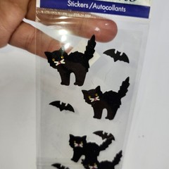 Sandylion vintage 3D black cat bats Halloween new NOS