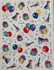 PARTY OVER HERE Stickers (26pcs)Hallmark•Balloons •Celebrate•Birthday•Presents•