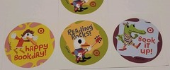 NEW Stickers Made For Target Stores Reading Rocks! Happy Bookday Book It Up