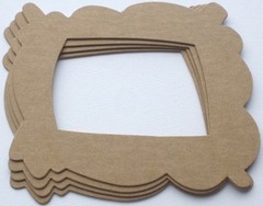 {3} *JELLY FRAME* Bare Picture Frames Chipboard Die Cuts – 4 1/4″ x 4 7/8″