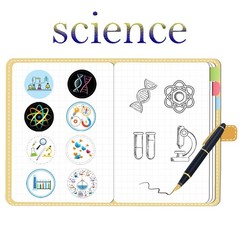 500 Science Party Decorations Stickers – Mad Scientist Labels for Birthday & Bab
