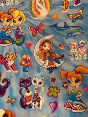 JUMBO Lisa Frank Characters Large Jumbo Sticker Sheet For 3 Ring Binder