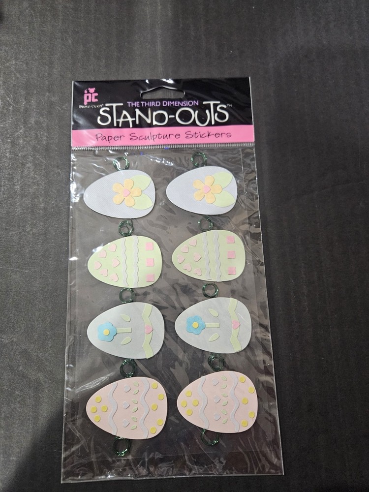Stand-Outs Paper Sculpture Stickers by Provo Craft-Easter Egg Border