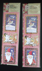 Mary Engelbreit Lot 6 Dimensional Stickers Christmas Winter Teapot