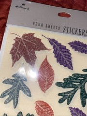 VINTAGE HALLMARK FALL LEAVES STICKERS 1993 New Sealed THANKSGIVING album