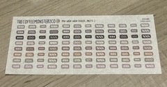 NEW TheCoffeeMonsterzCo Mini Washi Paper Sticker Set Palette 2 TCMC Stickers