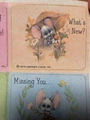 Vintage 1975 Hallmark Mouse Sticker Mice Pen Pal Messages 1 Sheet