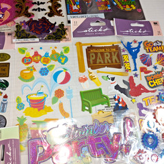 VTG Sticko EK Success Stickers Glitter Party Biking Park Rock Craft Lot of 10