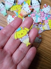 Sanrio Shaker Charms , Acrylic Flatbacks, Lot Of Hello Kitty Acrylic Charms
