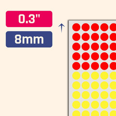 6000 Pack, 1/4″ Small Colored Dot Stickers round Labels – 10 Colors
