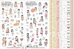 #37 cute paper doll pencil cartoon pvc stickers notebook diary decoration