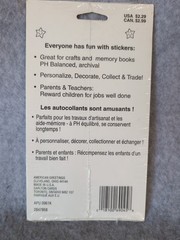 Vintage American Greetings Sticker Neom Color Music Notes Lot 2 Sheets NOS