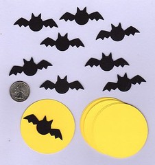 Halloween Die Cuts – 10 Bats and 10 Moons – Bat Die Cuts – Moon Die Cuts