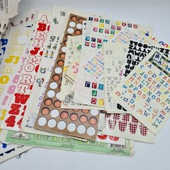 Lot Stickers Numbers Letter w/holder