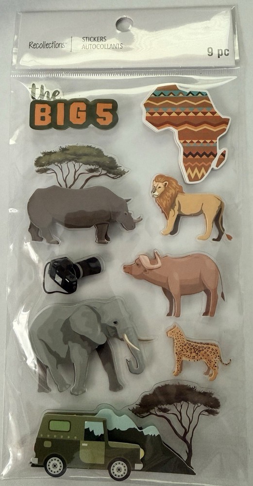 Recollections AFRICAN SAFARI sticker set~BNIP~Nice! Quick Ship!
