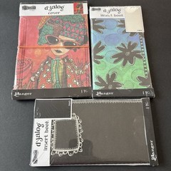 Dylusions Dyalog Cover & 2 Insert Books LOT Junk Journal Scrapbook