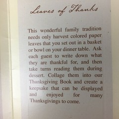 Treasured Traditions Thanks Sack Fall Autumn Leaves Scrapbooking Memories Decor