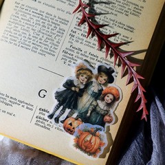 50 pcs Halloween Translucent Vellum Matte Surface Paper Sticker Scrapbook