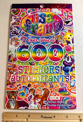 NEW! LISA FRANK STICKER PAD ~ OVER 600 Mini to Large COLORFUL STICKERS! 5 Sheets