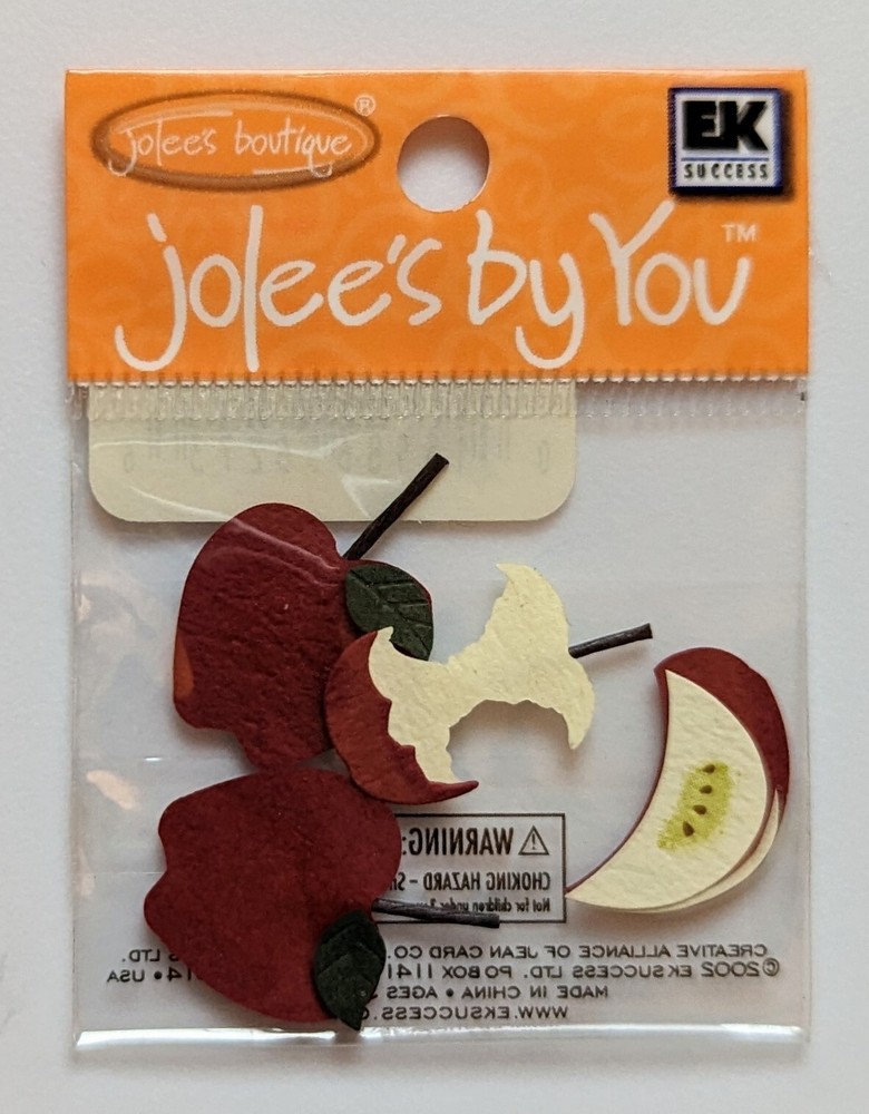 RARE Red Apples Fruit Jolee’s By You Mini Scrapbooking Embellishments