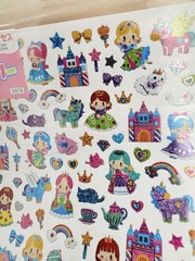 BEAUTIFUL 🤩 Japanese Holographic Princess 👸👸KAWAII Sticker LARGE SHEET 9×7.5”
