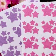 Glitter Star Sticker Sheet! – 0.25 to 0.75 inch