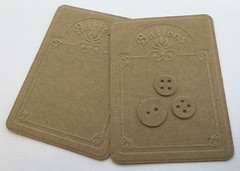 {4} *Embossed Button Cards* Bare Chipboard Die Cuts – 3 1/2″ x 4 7/8″