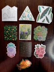 STICKERS x 10 Succulents Fern Plants Flowers Lily’s Mango Orchid Cactus Pl8