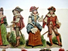Sweet Vintage Die Cut Scraps w/ 1800’s Men, Women, Boys & Girls *
