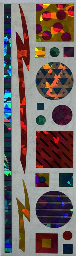 PRISMATIC SPARKLE PATTERNS Stickers(18pc)Mrs.Grossman’s •Shapes•Dot•Card Making•