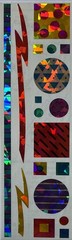 PRISMATIC SPARKLE PATTERNS Stickers(18pc)Mrs.Grossman’s •Shapes•Dot•Card Making•