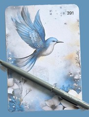 Blue Birds Journal Cards Supplies Scrapbooks Junk Journal 391