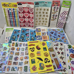 Lot of Vintage 1990s Y2K Collectible Stickers Sheets Highlight/Shapes/Other