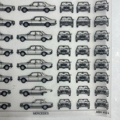 Letraset Architecture Cars Mercedes ASH 4124 Complete – 1 Full Sheet