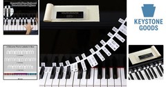 Full Size 88-Key Removable Piano Note Stickers with Dust Cover & Storage Box