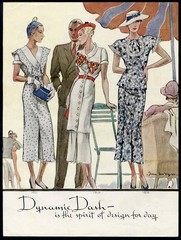 FASHION AD 1930s Pages 12 Different Back to Back PARIS Designs Gowns Dresses etc