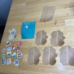 VTG Christmas Seals Presto Stick Self Adhesive Lot Santa Die Cut Set Read