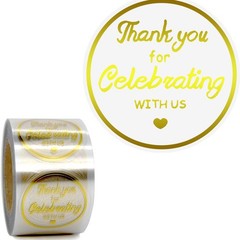 1.0″/1.5″ Thank You Stickers Rolls For Baking Packaging Envelope Small Business
