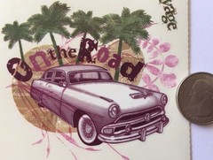 ROAD TRIP Clear Mylar Stickers Approx.4″x 11″Miss Elizabeth’s•Vacation •Getaway•