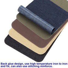 30 PCS Iron-On Denim Patches for Clothing & Jeans Repair – 5 Colors, 4.9×3.7″